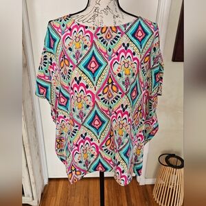 EUC Lilly Pulitzer Crown Jewels Silk Top, Size  M